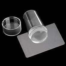 Load image into Gallery viewer, 3-Pack: Fast and Easy French Tip Nail Art with Clear Silicone Stamper and Scraper
