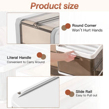 Load image into Gallery viewer, 3-Pack: Foldable Storage Bin with Lid Stackable Plastic Closet Organizer
