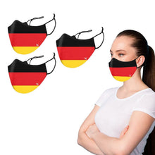 Load image into Gallery viewer, 3-Pack: Germany Flag Double Layered Reusable Mask With Adjustable Loops
