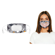 Load image into Gallery viewer, 3-Pack: Halloween Edition Smile Communicator Clear Mouth Face Mask
