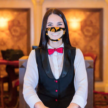Load image into Gallery viewer, 3-Pack: Halloween Edition Smile Communicator Clear Mouth Face Mask
