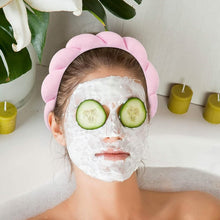 Load image into Gallery viewer, 3-Pack:  Puffy Terry Towel Cloth Fabric Sponge Face Wash Head Band
