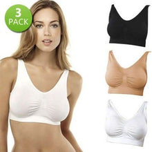 Load image into Gallery viewer, 3-Pack: Seamless Comfy Bras - Assorted Color Sets
