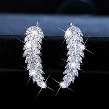 Load image into Gallery viewer, 3-Pairs: Zircon Gold and Silver Leaf Stud Earrings

