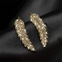 Load image into Gallery viewer, 3-Pairs: Zircon Gold and Silver Leaf Stud Earrings
