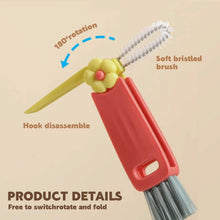 Load image into Gallery viewer, 3-Piece: 3-in-1 Petal Cup Lid Cleaning Brush
