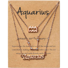 Load image into Gallery viewer, 3-Piece: Constellation Zodiac Layer Necklaces
