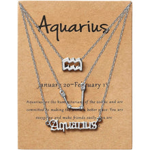 Load image into Gallery viewer, 3-Piece: Constellation Zodiac Layer Necklaces
