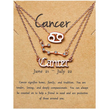 Load image into Gallery viewer, 3-Piece: Constellation Zodiac Layer Necklaces
