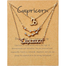 Load image into Gallery viewer, 3-Piece: Constellation Zodiac Layer Necklaces
