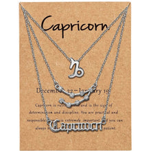 Load image into Gallery viewer, 3-Piece: Constellation Zodiac Layer Necklaces
