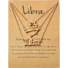 Load image into Gallery viewer, 3-Piece: Constellation Zodiac Layer Necklaces
