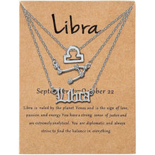 Load image into Gallery viewer, 3-Piece: Constellation Zodiac Layer Necklaces
