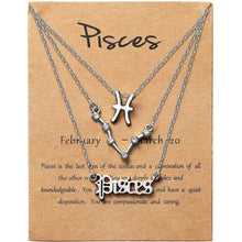 Load image into Gallery viewer, 3-Piece: Constellation Zodiac Layer Necklaces
