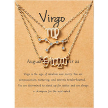 Load image into Gallery viewer, 3-Piece: Constellation Zodiac Layer Necklaces
