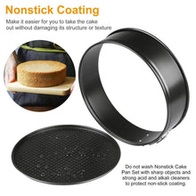 Load image into Gallery viewer, 3-Piece: Non-stick Springform Cake Pan Set with Removable Bottom
