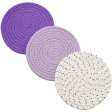 Load image into Gallery viewer, 3-Piece Set: 100% Pure Cotton Thread Weave Hot Pot Holders
