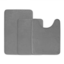 Load image into Gallery viewer, 3-Piece Set: Bathroom Rug Set Plush Velvet Bath Carpet
