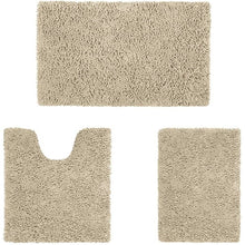 Load image into Gallery viewer, 3-Piece Set: Bathroom Rugs Set Ultra Soft Non Slip and Absorbent Chenille
