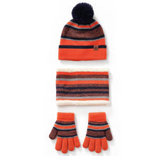 Load image into Gallery viewer, 3-Piece Set: Winter Kids Knitted Warm Beanie Hat and Glove for 4-7 Years Old
