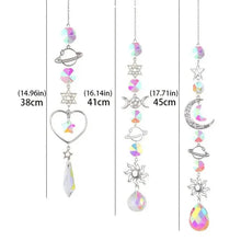 Load image into Gallery viewer, 3-Pieces: Crystal Wind Chime Pendant Catcher Diamond Prisms
