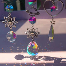Load image into Gallery viewer, 3-Pieces: Crystal Wind Chime Pendant Catcher Diamond Prisms
