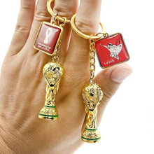 Load image into Gallery viewer, 3-Pieces: Keychain Small Pendant Mascot Emblem 2022 Qatar World Cup
