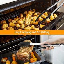 Load image into Gallery viewer, 3-Pieces: Kitchen Tongs Stainless Steel with Silicon
