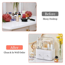 Load image into Gallery viewer, 3-Tier Makeup Organizers Cosmetic Storage Box with Dustproof Waterproof Lid
