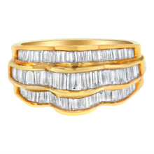 Load image into Gallery viewer, 14KT Yellow Gold Diamond Multi-Row Band Ring (1 1/4 cttw, H-I Color, SI1-SI2 Clarity)

