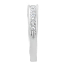 Load image into Gallery viewer, 18K White Gold Round Diamond 1/2 Cttw Channel Band Ring
