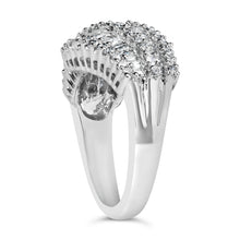 Load image into Gallery viewer, 14K White Gold Diamond Cocktail Ring Band (1 3/4 Cttw, H-I Color, SI2-I1 Clarity) - Size 6-1/2
