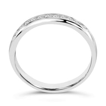 Load image into Gallery viewer, 18K White Gold 1/4 Cttw Channel Set Brilliant Round-Cut Diamond Classic 11 Stone Wedding Band Ring (E-F Color, I1-I2 Clarity) - Size 5
