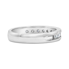 Load image into Gallery viewer, IGI Certified 1/2 Cttw Round Brilliant Cut Diamond 18K White Gold Channel Set Eternity Style Wedding Band Ring (H-I Color, I1-I2 Clarity) - Size 7
