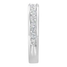 Load image into Gallery viewer, IGI Certified 1.0 Cttw Diamond 18K White Gold Channel-Set Half-Eternity Band Wedding Ring (E-F Color, I1-I2 Clarity) - Size 5-1/2
