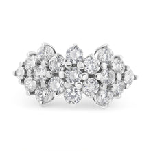 Load image into Gallery viewer, 14K White Gold 4.0 Cttw Diamond Multi Row Scatter Band Ring (I-J Color, I1-I2 Clarity) - Size 7
