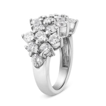 Load image into Gallery viewer, 14K White Gold 4.0 Cttw Diamond Multi Row Scatter Band Ring (I-J Color, I1-I2 Clarity) - Size 7
