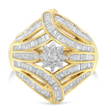 Load image into Gallery viewer, 10K Yellow Gold Diamond Ring (1 Cttw, I-J Color, I2-I3 Clarity) - Size 7
