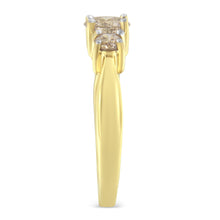 Load image into Gallery viewer, 10K Yellow Gold Three Stone Diamond Band Ring (1.00 cttw, J-K Color, I2-I3 Clarity)

