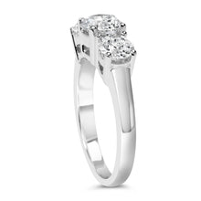 Load image into Gallery viewer, 14K White Gold 2.00 Cttw Lab Grown Diamond 3 Stone Ring Band (F-G Color, VS1-VS2 Clarity) - Ring Size 7
