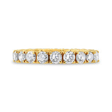 Load image into Gallery viewer, 14K Yellow Gold 2.00 Cttw Shared Prong Set Round Cut Diamond Eternity Band (J-K Color, VS1-VS2 Clarity) - Ring Size 6.75
