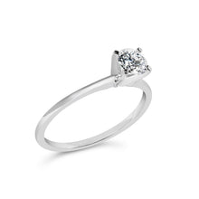 Load image into Gallery viewer, 14K White Gold 1/2 Cttw Round Lab Grown Diamond 4 Prong Solitaire Engagement Ring (F-G Color, VS2-SI1 Clarity) - Size 7
