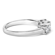 Load image into Gallery viewer, 14K White Gold  3/4 Cttw Lab Grown Diamond 3 Stone Ring Band (F-G Color, VS2-SI1 Clarity)- Size 7
