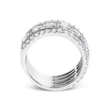 Load image into Gallery viewer, .925 Sterling Silver 2.0 Cttw Lab Grown Diamond Three-Row PavÃ© Band Ring
