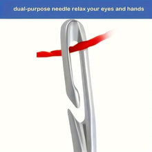 Load image into Gallery viewer, 30-Pieces: Self-Threading Random Sizes Needles with Wooden Storage Tube
