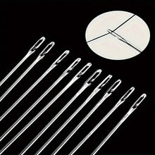 Load image into Gallery viewer, 30-Pieces: Self-Threading Random Sizes Needles with Wooden Storage Tube
