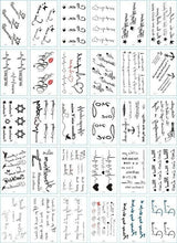 Load image into Gallery viewer, 30 Pieces/set Small Luxury Temporary Tattoo Sticker Colorful Drawing Flower Cute Body Tatoo For Kids Adults
