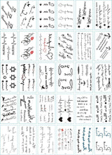 Load image into Gallery viewer, 30 Pieces/set Small Luxury Temporary Tattoo Sticker Colorful Drawing Flower Cute Body Tatoo For Kids Adults
