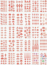 Load image into Gallery viewer, 30 Pieces/set Small Luxury Temporary Tattoo Sticker Colorful Drawing Flower Cute Body Tatoo For Kids Adults
