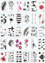 Load image into Gallery viewer, 30 Pieces/set Small Luxury Temporary Tattoo Sticker Colorful Drawing Flower Cute Body Tatoo For Kids Adults
